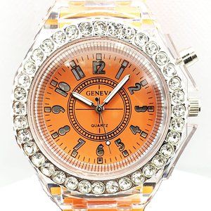 Hot Selling Multicolor LED Fashion Watch Orange